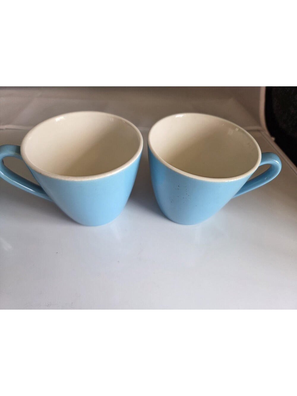 Vintage Atomic Blue 7pcs Sugar + Shakers + COFFEE CUPS Aqua Teal Blue MCM  SC2 - Picture 3 of 16